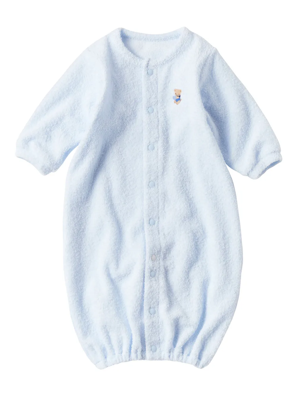 Familiar Embroidered Fleece Romper In Blue