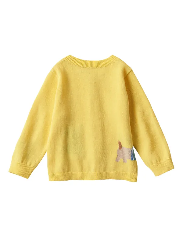 Familiar パターンニット カーディガン | イエロー | FARFETCH JP