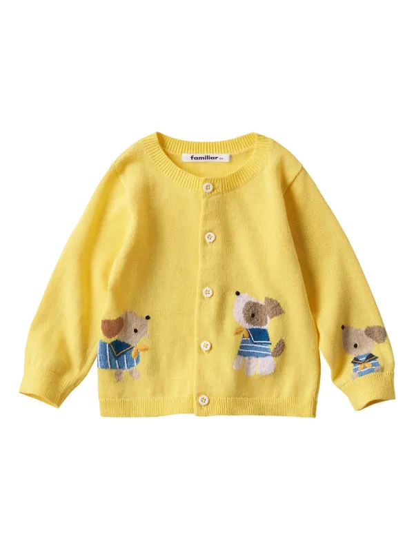 Familiar パターンニット カーディガン | イエロー | FARFETCH JP
