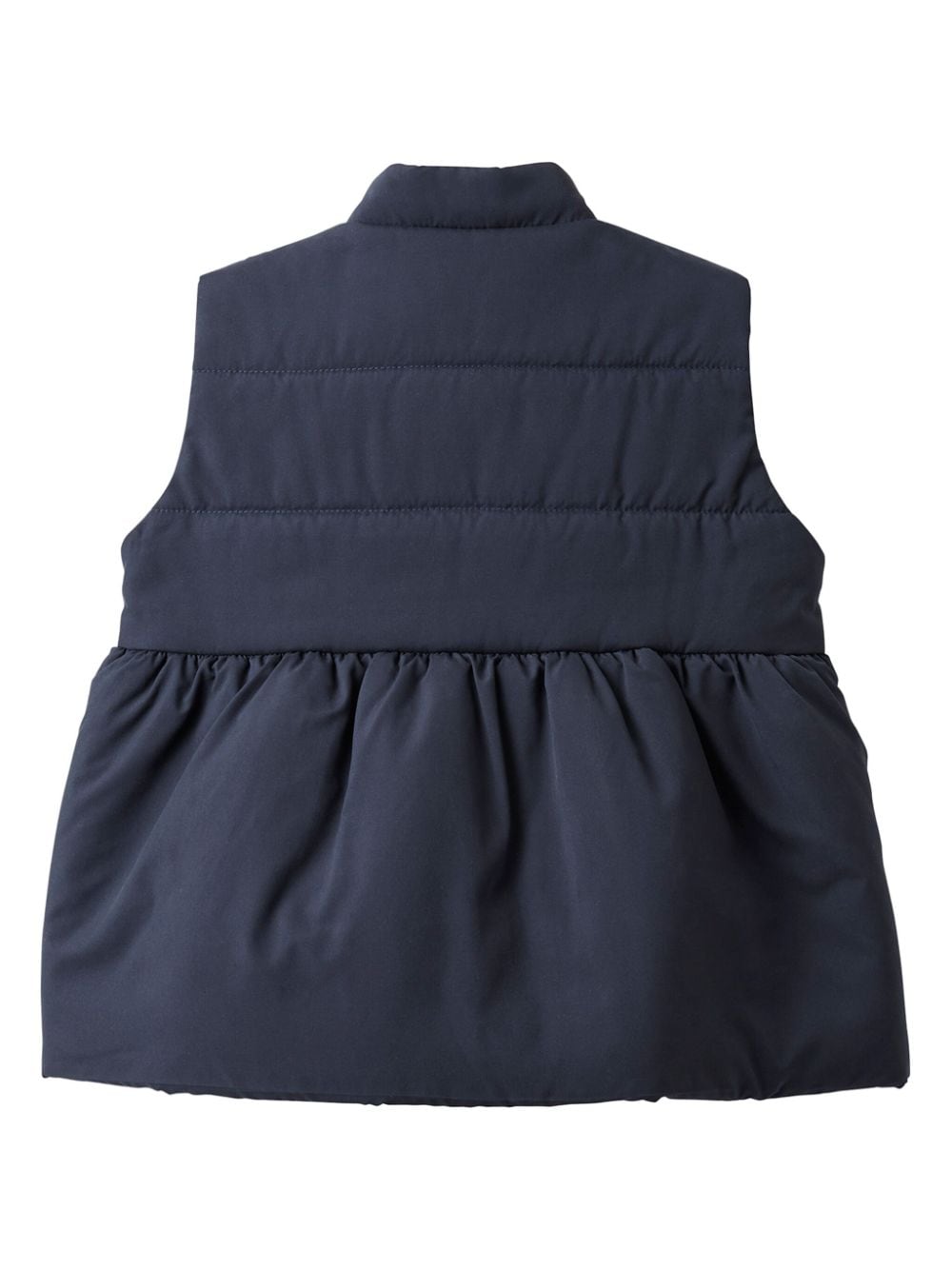 Shop Familiar Collarless Padded Gilet In Blue