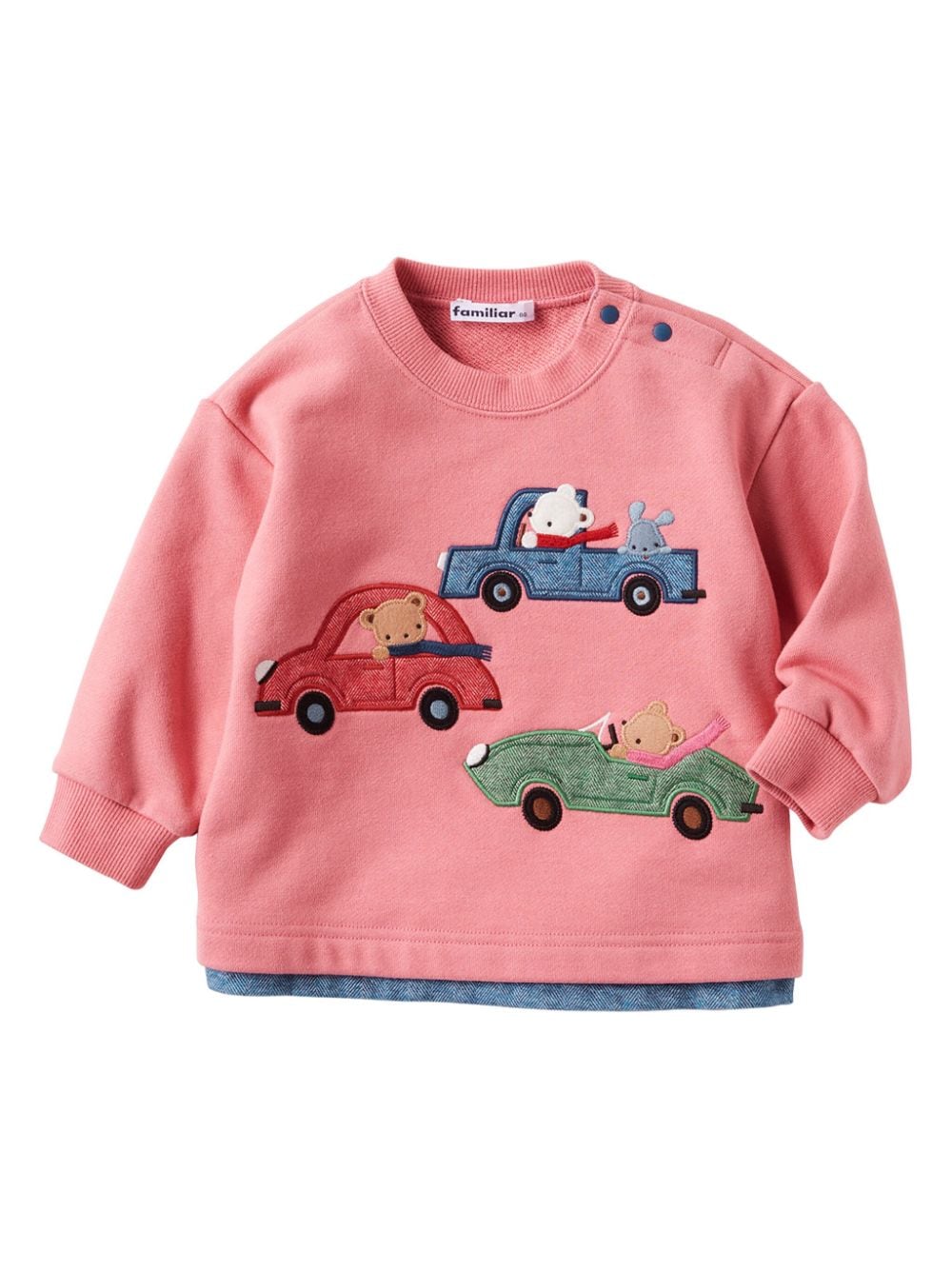 Familiar Kids' Embroidered-design Cotton Sweatshirt In Pink