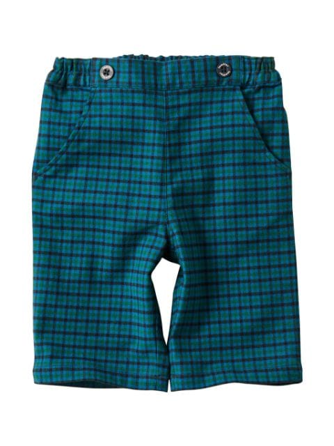 Familiar plaid cotton-blend shorts