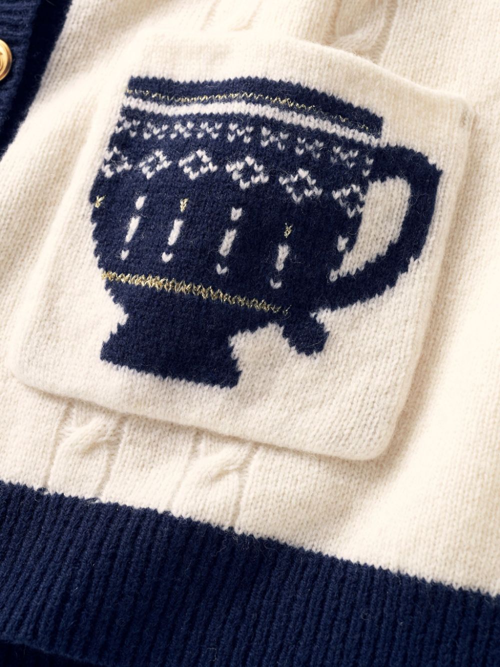 Shop Familiar Patterned Intarsia-knit Wool Cardigan In Neutrals