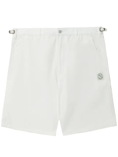 izzue logo-appliquéd cotton shorts