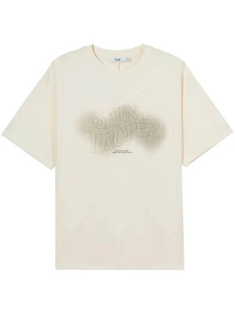 b+ab text-embossed cut-out T-shirt