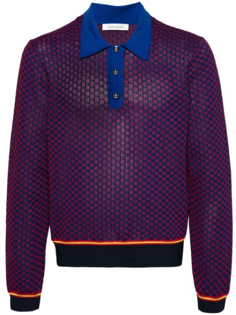 Wales Bonner geometric-pattern polo shirt