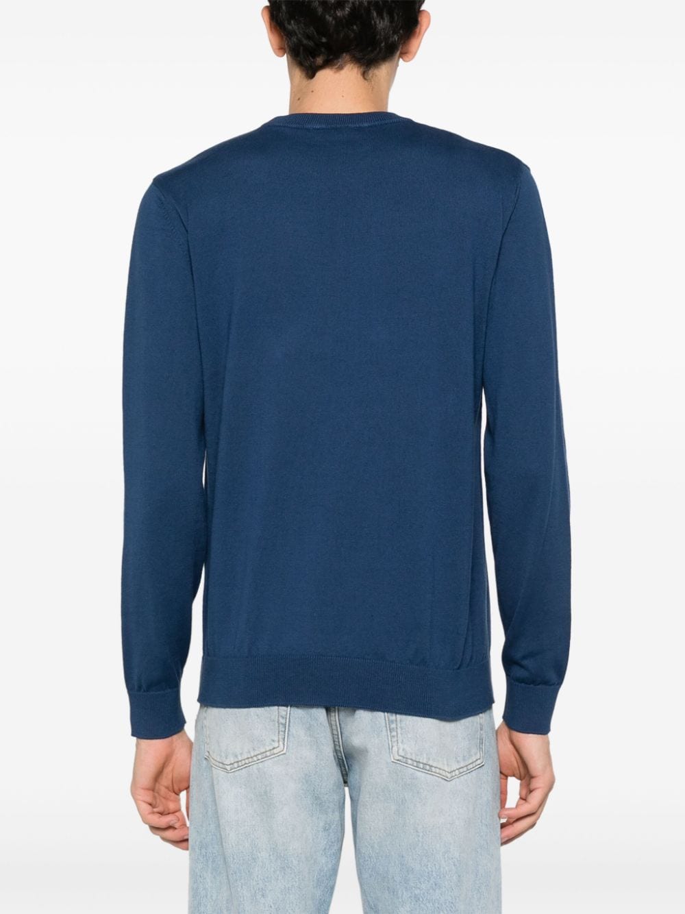 Shop Eraldo Long-sleeve Cotton Jumper In Blue