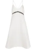 sacai V-neck midi dress - White