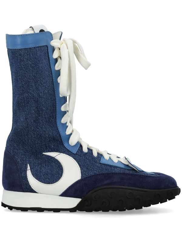 Marine Serre High Moon Denim Sneakers - Farfetch