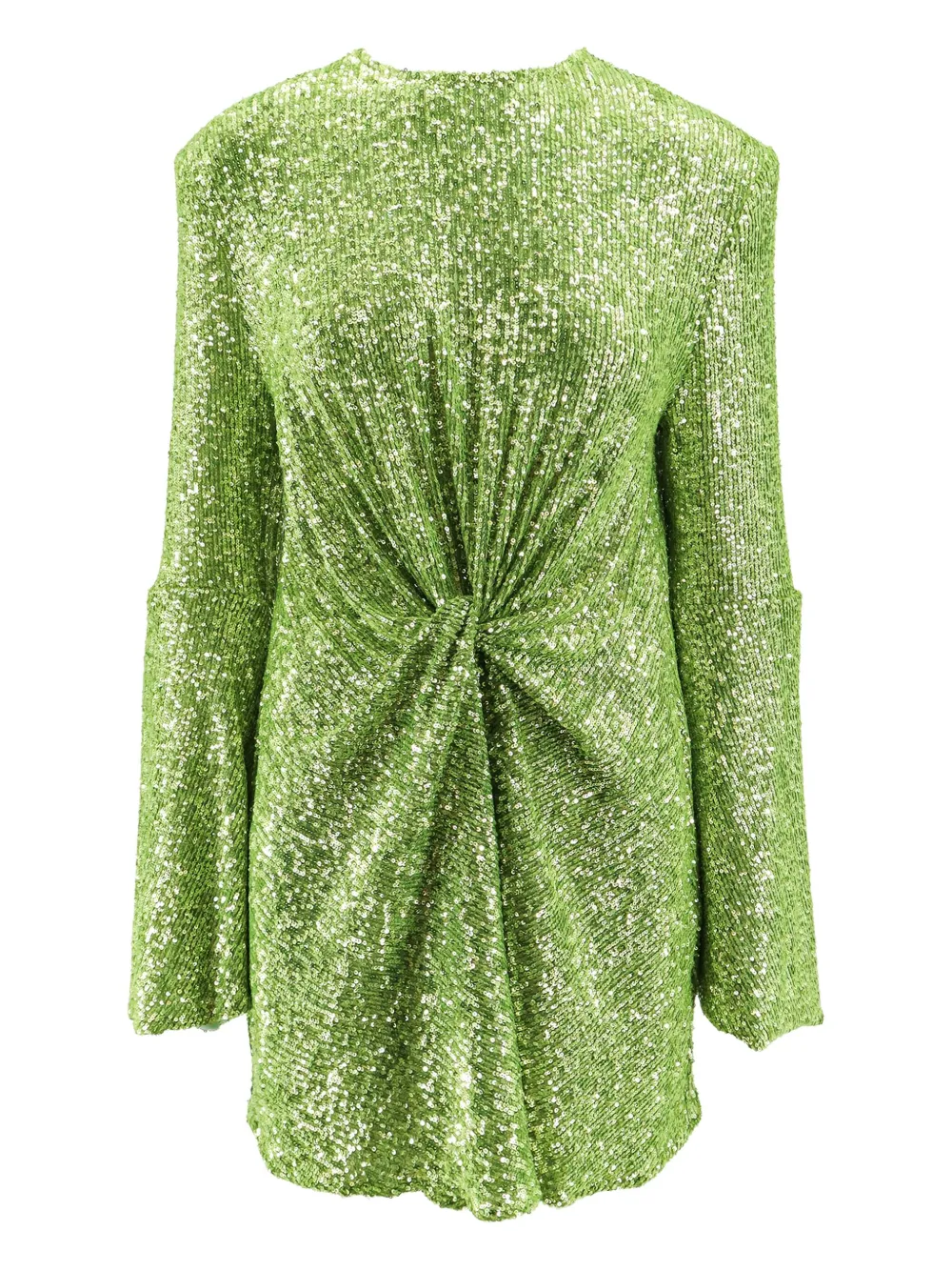 Nervi Sequin-embellished Knot-detail Dress In Green