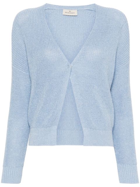 Bruno Manetti metallic-threading open-knit cardigan