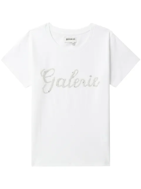 Musium Div. crystal-embellished cotton-blend T-shirt