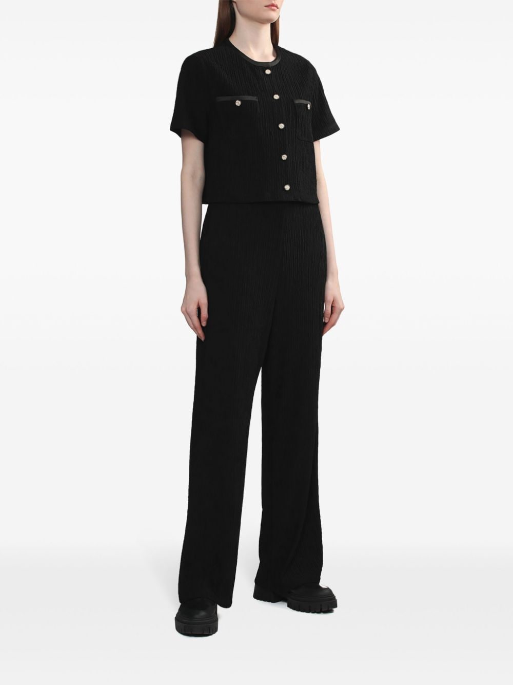 Shop B+ab Pleated Trousers Set In Black