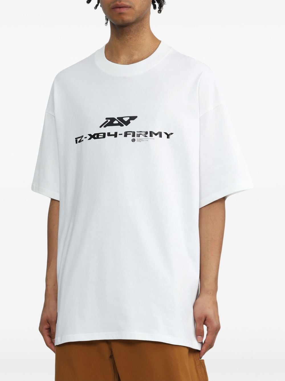 izzue T-shirt met grafische print Wit