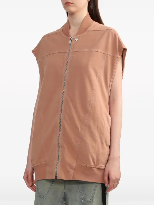 RICK OWENS DRKSHDW ジップアップ スウェットベスト Rick Owens DRKSHDW ジップアップ ベスト | オレンジ | FARFETCH JP