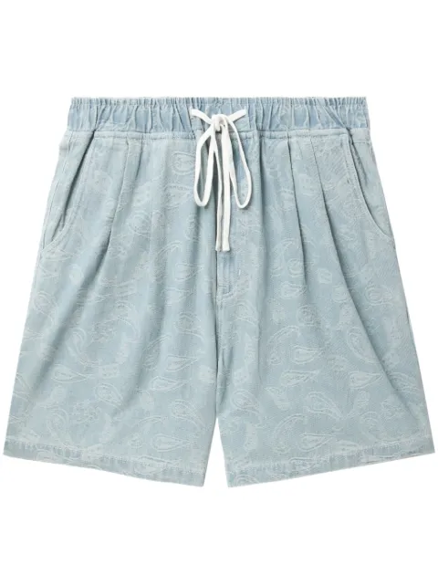 FIVE CM patterned-jacquard drawstring shorts