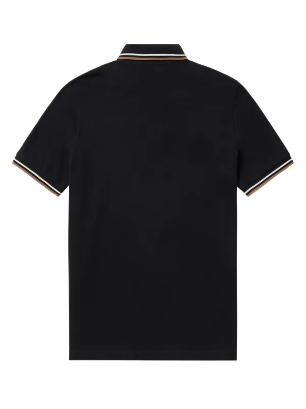 Fred Perry M12 Twin Tipped cotton-piqué Polo Shirt | Black