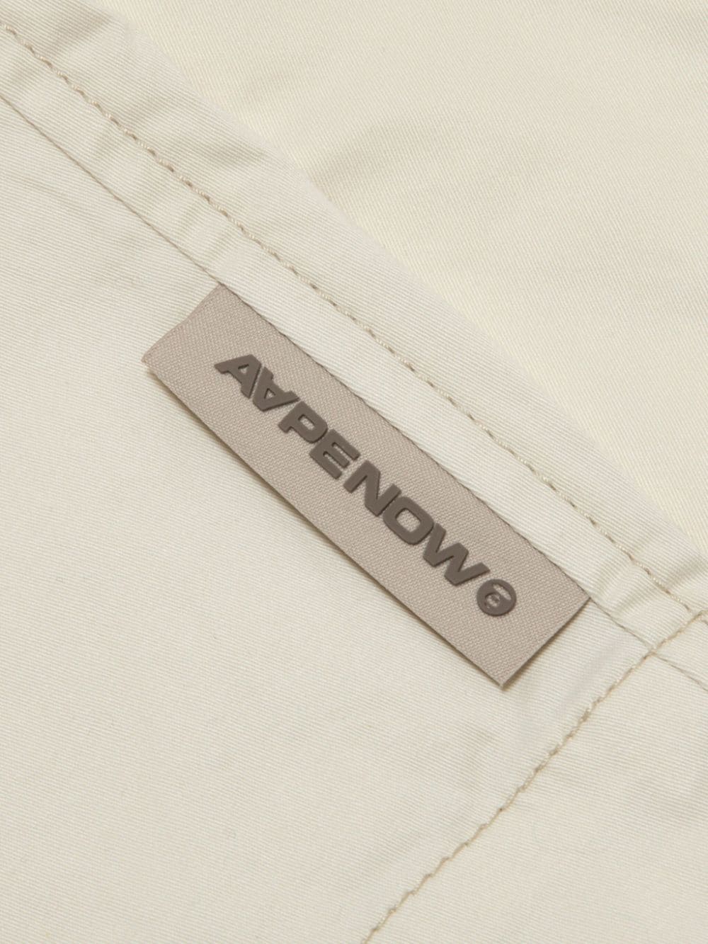 Shop Aape By A Bathing Ape Logo-embroidered Elasticated-waist Shorts In Neutrals