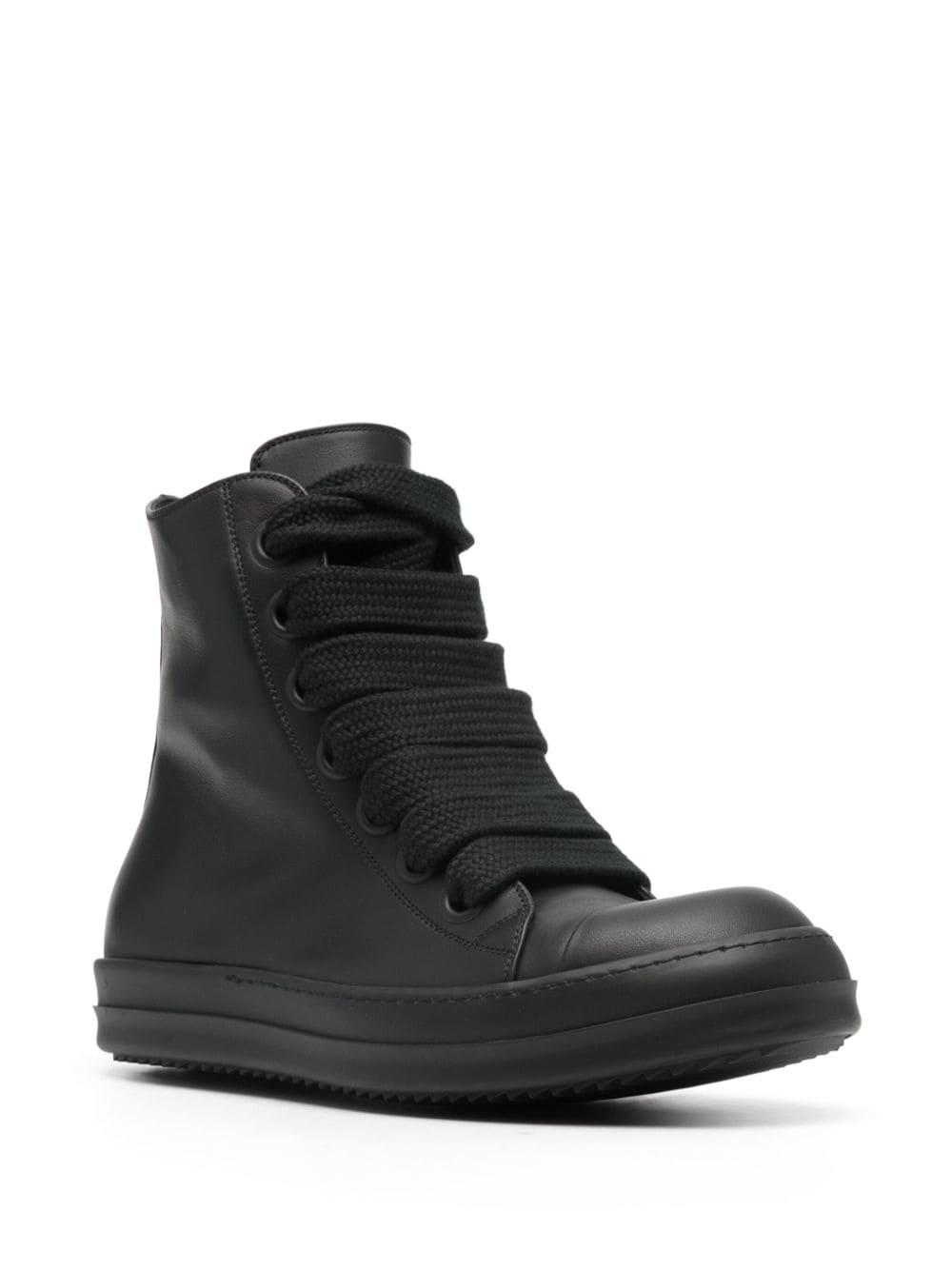 Shop Rick Owens Zip-up High-top Sneakers In Black
