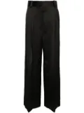 KHAITE Simone satin trousers - Black