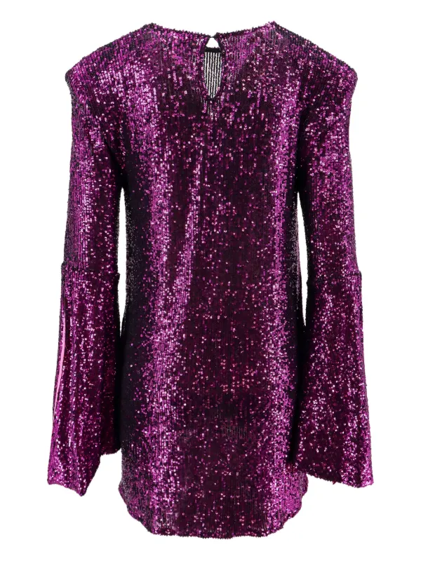 purple embellished mini dress ASOS LUXE embellished cami mini dress with draping jewels in lilac