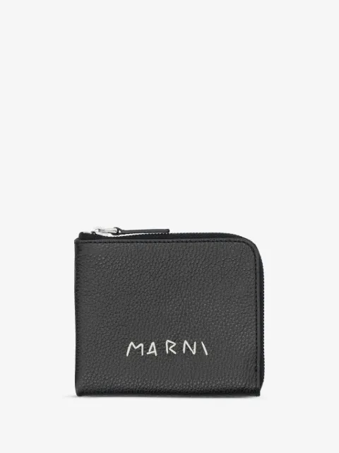 Marni cartera con cremallera y bordado