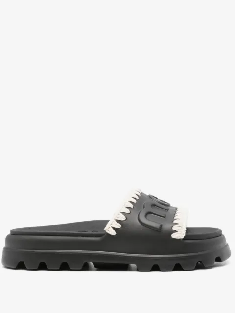 Mou Slippers met logo-reliëf