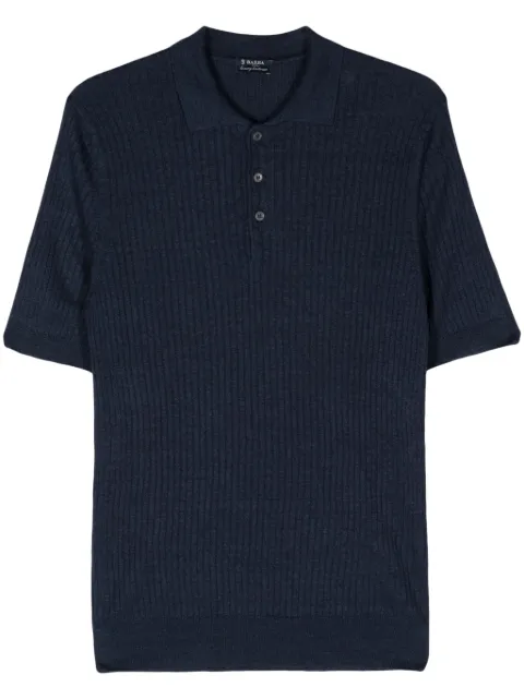 Barba Poloshirt aus geripptem Strick