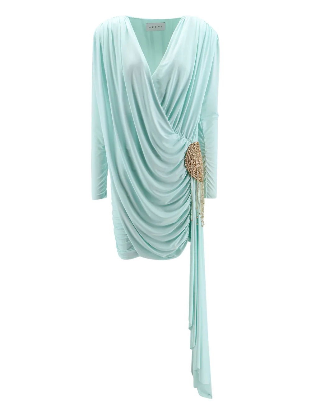 Nervi Lexi Patch Mini Dress In Blue