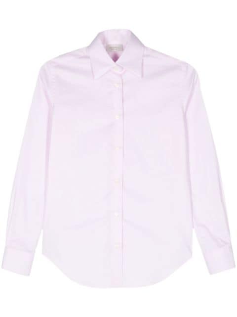 Mazzarelli pointed flat-collar poplin shirt