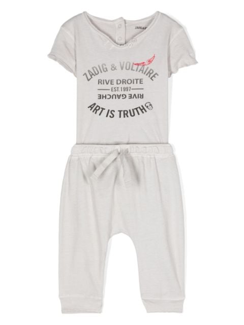 Zadig & Voltaire Kids Dobby trousers set