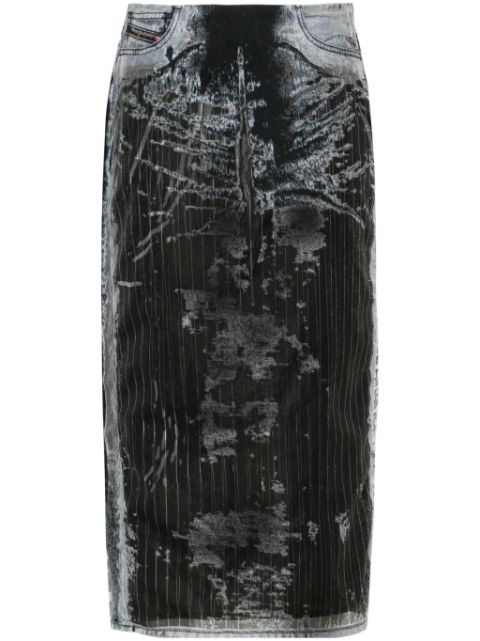 Diesel De-Pra-Fse1 denim midi skirt Women