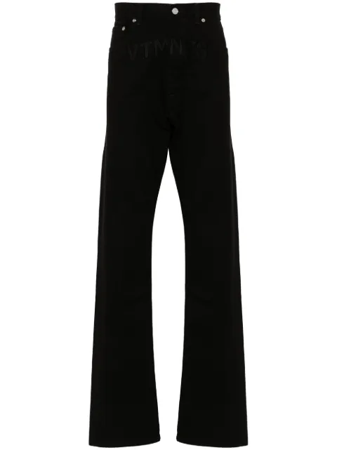 VTMNTS logo-embroidered straight-leg jeans