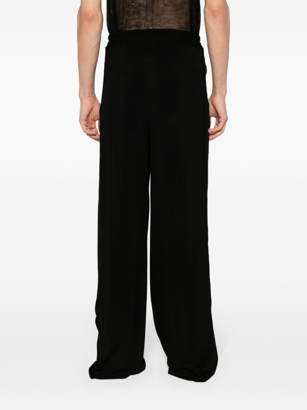 Shop Rick Owens Wide-leg Trousers In 黑色