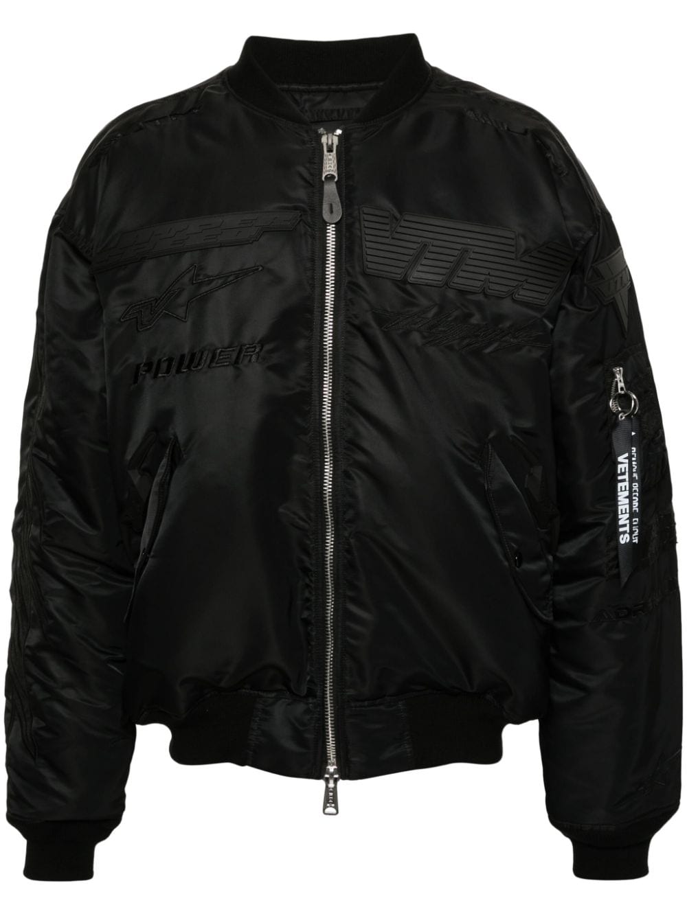 VETE TS Blackout Racing bomber jacket Zwart