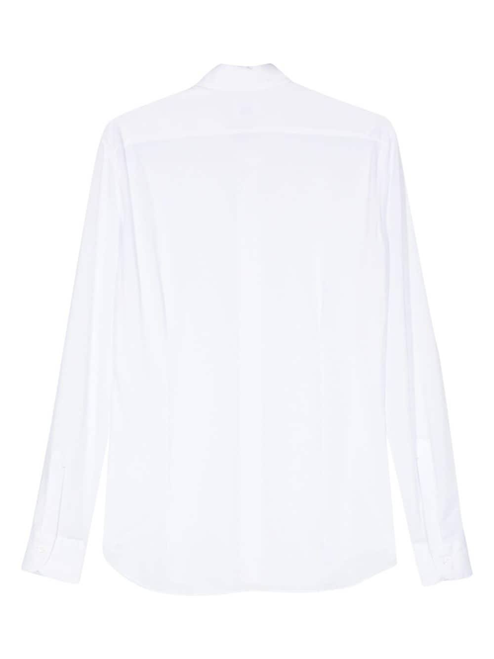 Shop Mazzarelli Textured-finish Shirt In White