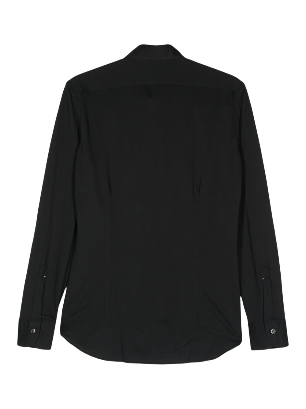Shop Mazzarelli Piqué Buttoned Shirt In Black