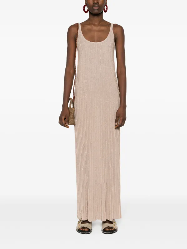 Max Mara Ritmo lurex-detail Dress | Neutrals | FARFETCH