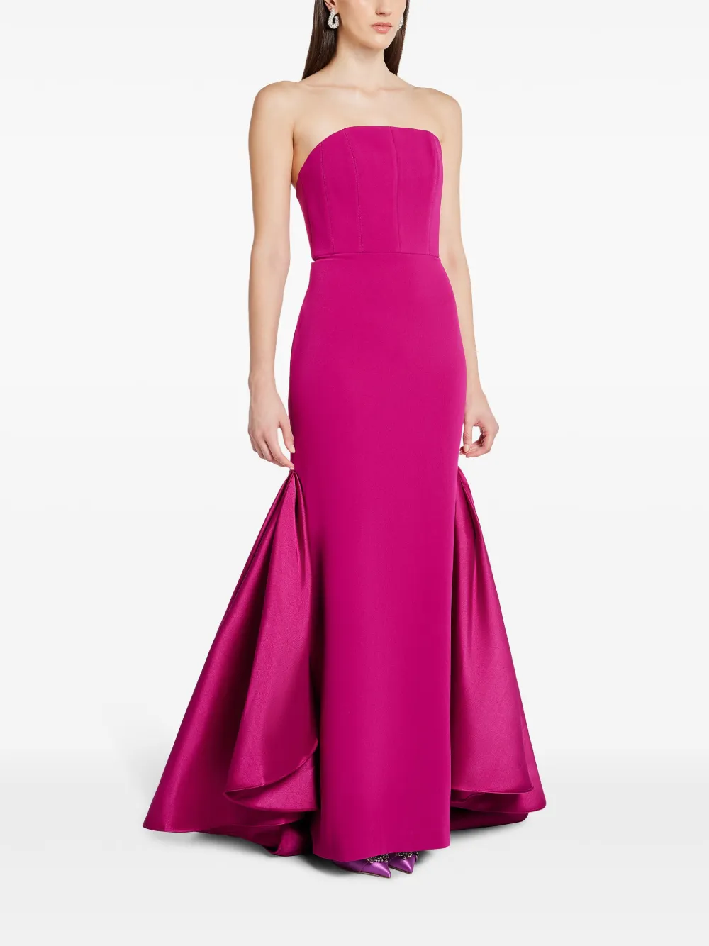 Solace London Gedrapeerde avondjurk Roze