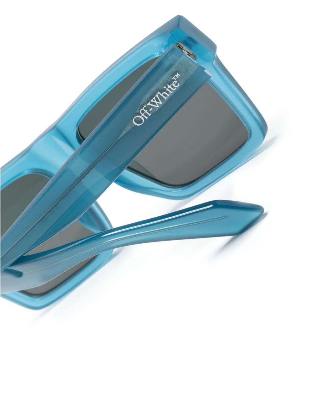 Off-White Lawton zonnebril met vierkant montuur Blauw
