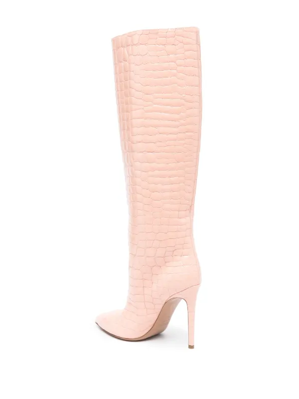 Paris Texas 120mm crocodile-embossed Leather Boots Pink FARFETCH PH