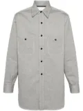 Maison Margiela pointed-collar cotton shirt - Grey
