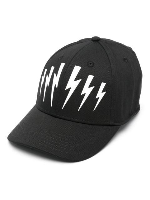 Neil Barrett Thunderbolt-print cap