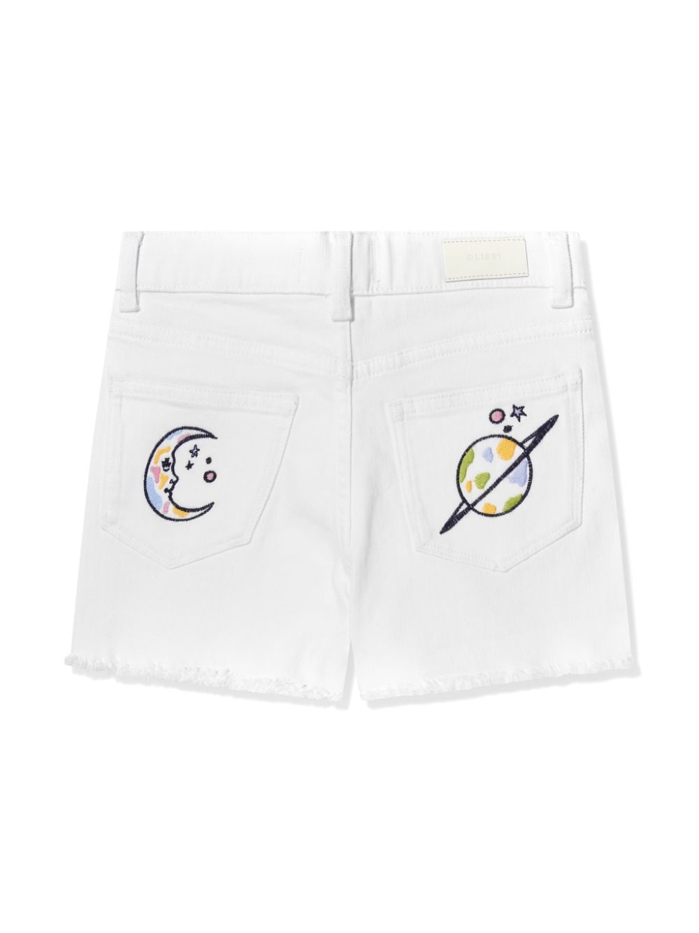 Shop Dl1961 Lucy Star Signs-embroidered Shorts In White