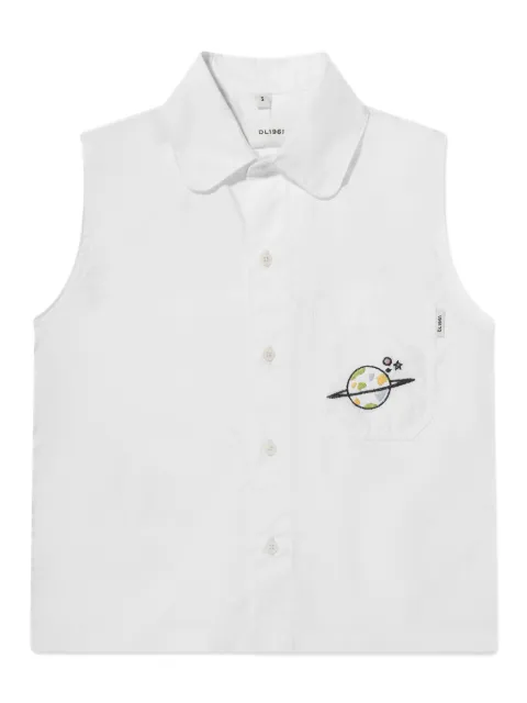 DL1961 KIDS embroidered-detail cotton tank top
