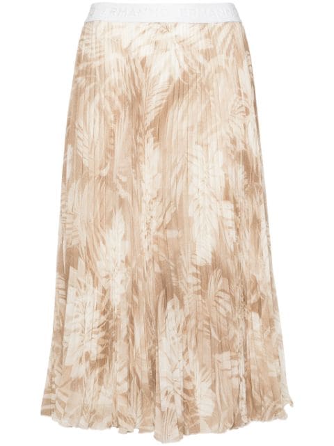 ERMANNO FIRENZE  forest-print pleated skirt