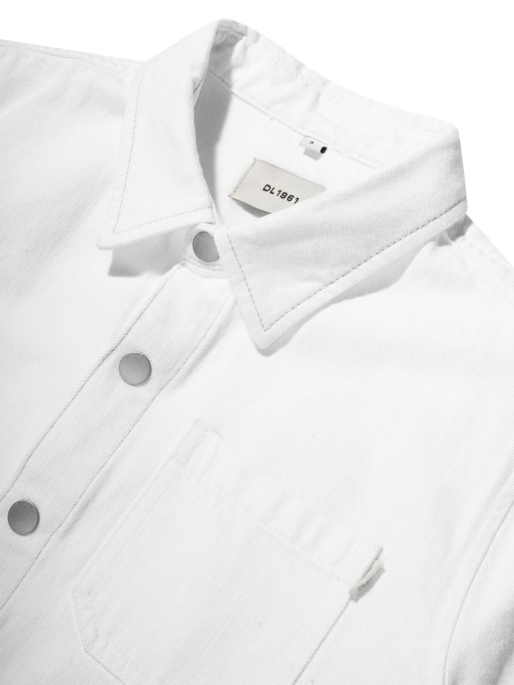 Shop Dl1961 Patch Pocket Cotton-blend Shirt In White