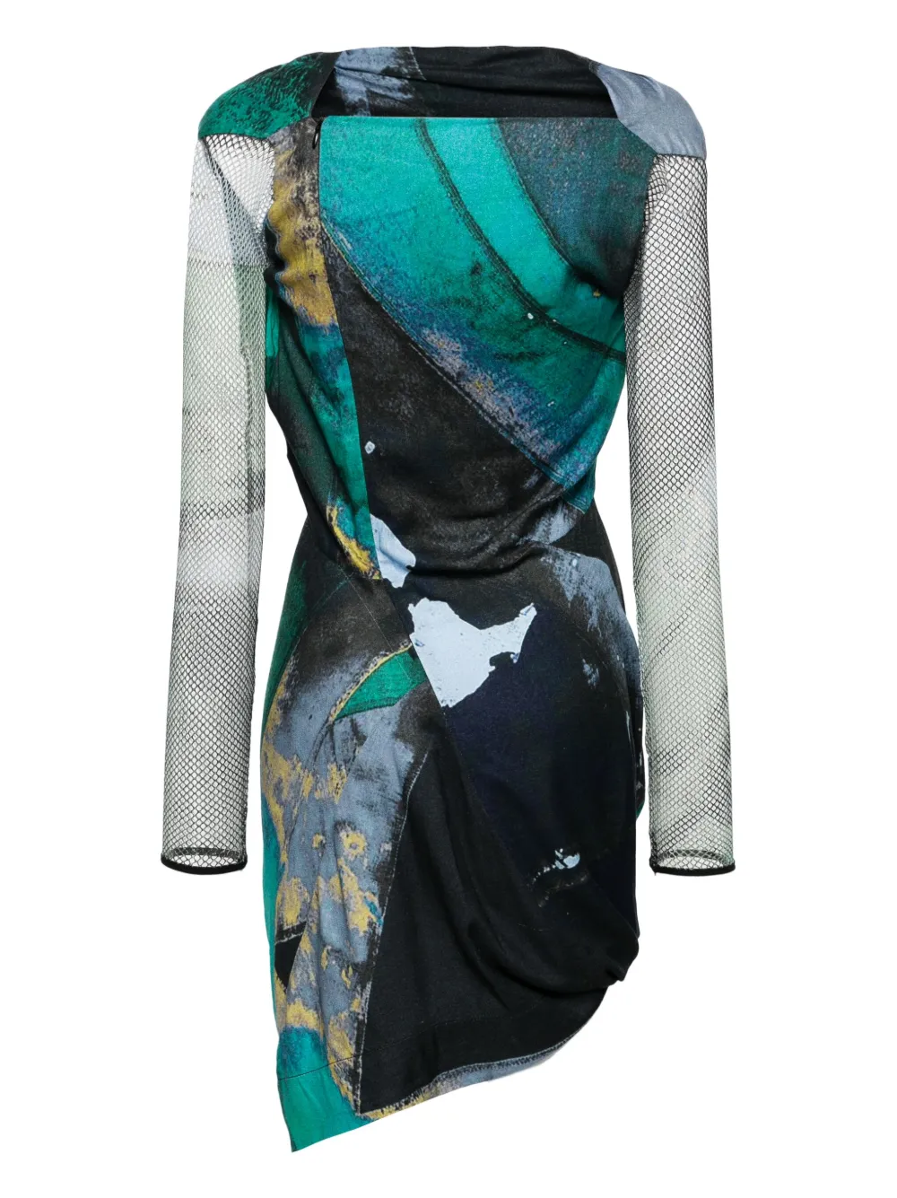 Vivienne Westwood Pre-Owned 2015-2016s jurk met mesh mouwen - Blauw