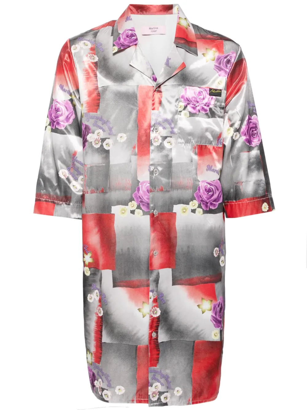 Martine Rose Overhemd met grafische print Grijs