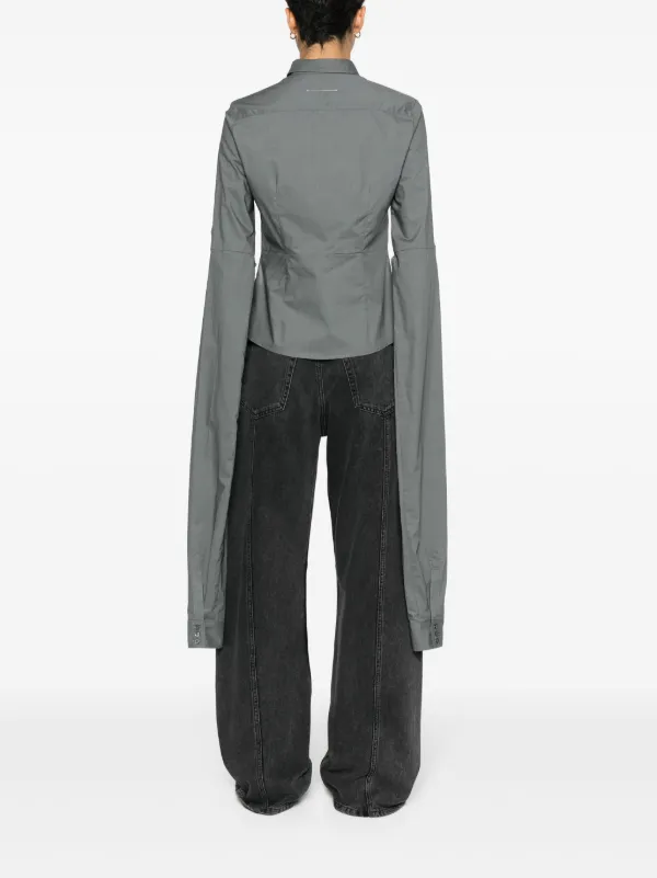 MM6 Maison Margiela double-sleeves Cotton Shirt - Farfetch